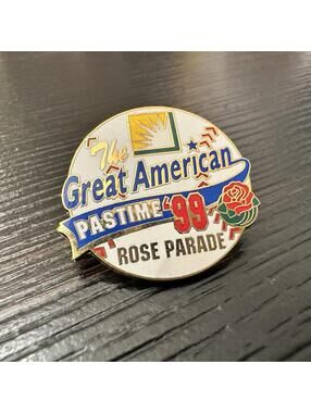 Vintage The Great American Pastime 1999 Rose Parade Lapel Hat Pin VGC